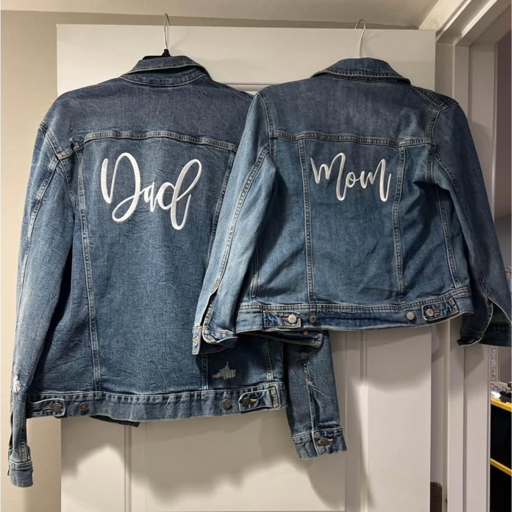 Custom Denim Jackets - Dad and Mom